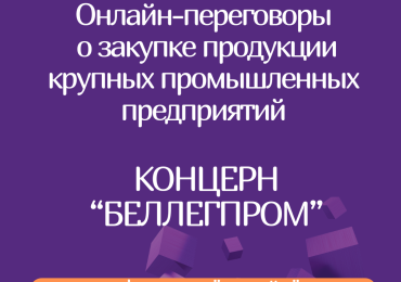 Онлайн-переговоры потенциальных поставщиков-субъектов малого и среднего предпринимательства с крупными предприятиями РБ