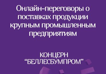 Онлайн-переговоры потенциальных поставщиков-субъектов малого и среднего предпринимательства с крупными предприятиями РБ